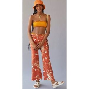 Urban Outfitters Dalila low rise flare pants Women's Small Boho Artsy Floral‎